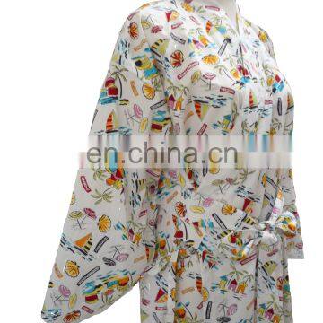 Chinavictor Summer Wear 100% Cotton Girls Adult One Size Japanese Peignoir