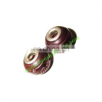 Handmade Fancy Wooden Beads, size 11x14mm, weight approx 1.71 grams BWLHF0013