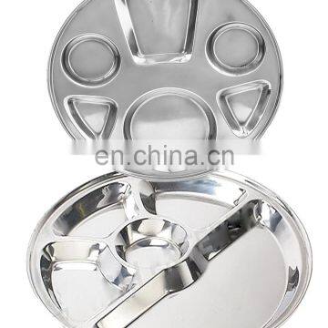 High grade School Small Size 3 Compartments deep Stainless Steel Square rectagular Fast Food mess