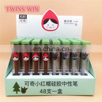 united Arab emirates cheap selling kawaii stationery promotional cartoon shaped plastic gel ink pen for girls