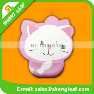 oem customized cartoon shapes mouse pad with wrist rest