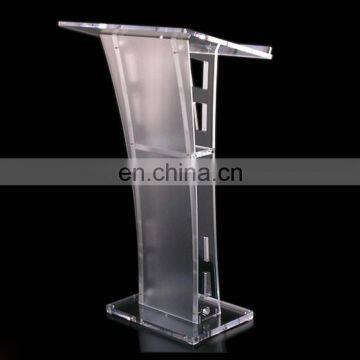 Dongguan manifaction acrylic plastic crystal can tear open outfit the speakers podium receiving station