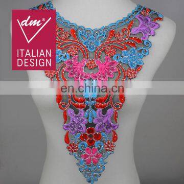 front punjibi dress neck designs for ladies suit with rhinestone