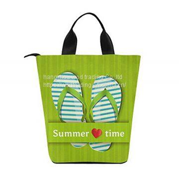 love summer nylon cylinder lunch bag tote beach bag