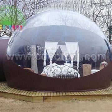 Glamping Inflatable Bubble Tent with Two Room and one Tunne