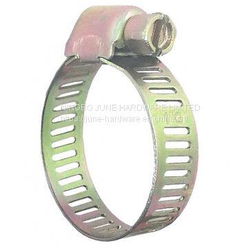 Galvanized steel W1 American type hose clamp