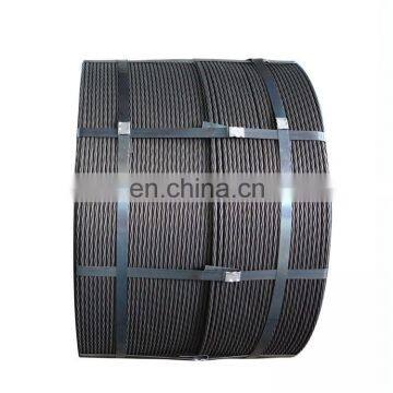 12.7mm ASTM A416 Post Tension High Tensile 7 Wire PC Strand weights for Construction