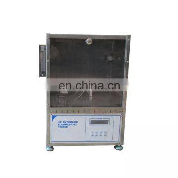 45 Degree Flammability Flame Testing Equipment