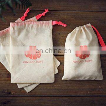 custom Logo printed drawstring pouch custom product bags personalize jewelry package Bag pouches cotton gift packaging bags