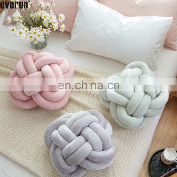 100%polyester tube hollowfiber filled machine washable super giant Flower chunky knot cushion stress ball pillow blanket