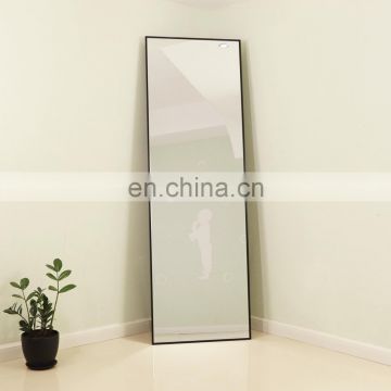 floor free stand black metal frame full length mirror