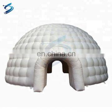 Good quality inflatable canopy igloo tent for temporarily living, Cheap price inflatable dome combined tent in construction site