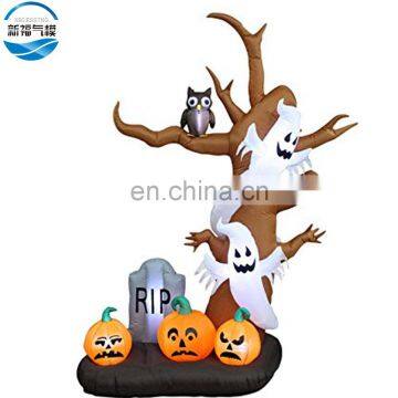 2018 new design halloween horrible inflatable dead tree/haunted house