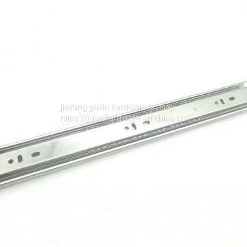 GXS4512 High Quality 45mm Width Rough Surface With Line 3 Fold Ball Bearing Drawer Slide Furniture Channels photo-2
