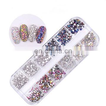 1440pcs AB Color Nail Rhinestones Flatback Glass Rhinestone Symphony Nail Decoration