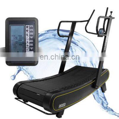 Gym+Equipment running machine  cross fit air self-powered curved treadmill with high-end console and resistance system