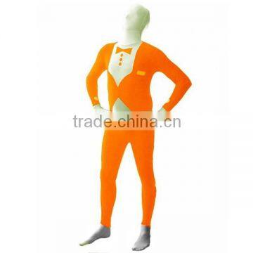 Yellow Tuxedo Men's Full Body Spandex Lycra Suit HNF010