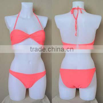 Ladies fashion swimwear with twist bra