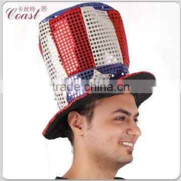 Fashion Three Colors France Folding Fans Sequin Hats photo-2