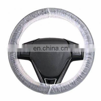 JZ Protective Disposable Steering Wheel Cover Transparent and white color