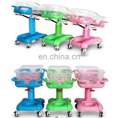 New Born Baby Bed With Wheels and Angle Adjustable ABS Baby Cart for Hospital Use photo-4