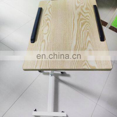Top Quality Adjustable Height Wooden Over Bedside Dining Overbed Table for Hospital photo-4