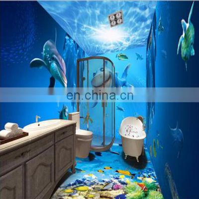 micro crystal seaworld porcelain wall tile 3d fish shop wall tile