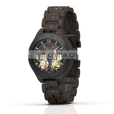 BOBO BIRD Top High Quality Watches Men Luxury Brand Automatic Mechanical Skeleton  Mens Wooden Watches in Wristwatches