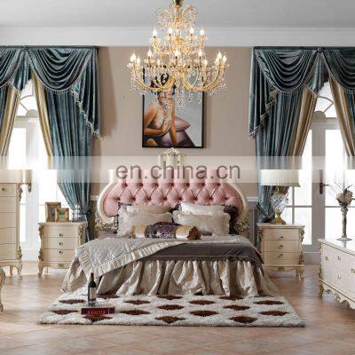 American Royal Luxury Wood Double Bed Luxury Bedroom Furniture