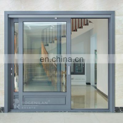 ROGENILAN 208 series thermal broken Automatic glass sliding door for outdoor