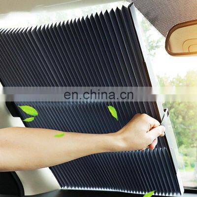 Car Retractable windshield Sun Shade Block sunshade cover Front Rear window Curtain for Solar UV protect 65/70cm car accessories