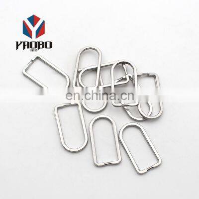Custom Metal D Shaped Flat Split Key Ring Keychain Key Ring Accessories photo-3