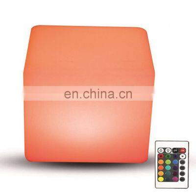 Event Cube Chairs Bright Colored Outdoor Furniture 40cm Led Cube Seat Chair Light photo-3
