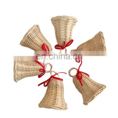 Hot Selling Cheapest Rattan Bells Ornament, Decor Christmas Trees Kid Toy WHolesale Manufacturer