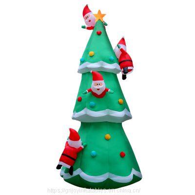 16.5ft Tall Christmas Inflatable Santa on Christmas Tree