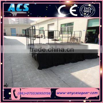 ACS folding stage platform, wooden platform stage , portable stage platform for church