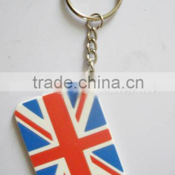 Flag 3D PVC keyring, travle souvenir silicone keychain for gifts