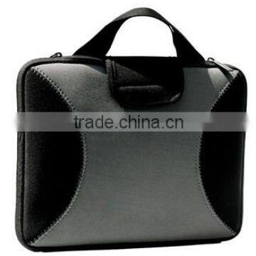 black neoprene laptop bag