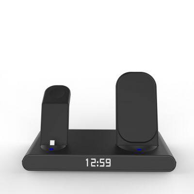 Best Sellers Black White iphone Charger alarm clock Desktop headset Watch Cell Phone Chargers Mobile Stand Holder for Phone