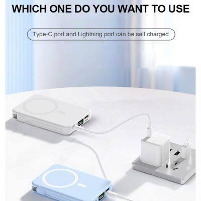 Magnetic Portable Wireless Charger Power Bank 10000mAh Battery Bank Power Supply Cell Phone Portable Power Banks photo-6