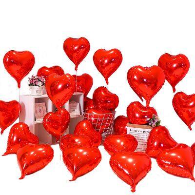 18inch Heart Foil Balloon Rose Gold Silver Pink Blue Mylar Balloon Love Valentine'S Day Blank Ballon Globo Heart Shaped Balloon