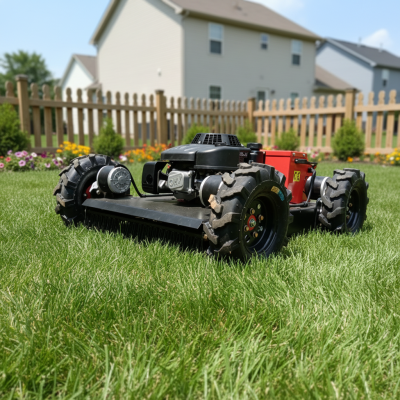 Industrial Single Cylinder Gas CE EPA Cordless Self Propelled Adjustable Blade Height Remote Control Mower by Vigorun Tech