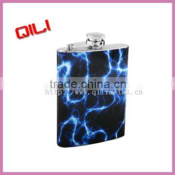 Colorful painting stainless steel hip flask