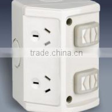 twin Weatherproof socket