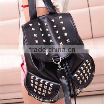 New Fashion Style Backpack Rivet PU Leather Backpack School