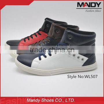 Factory cheap price men boot comfort rubber sole men pu leather boot shoes