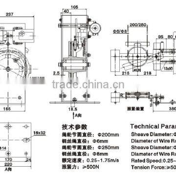 Elevators Safety Parts 187 Bi-directional Overspeed Governor for Roomless photo-2