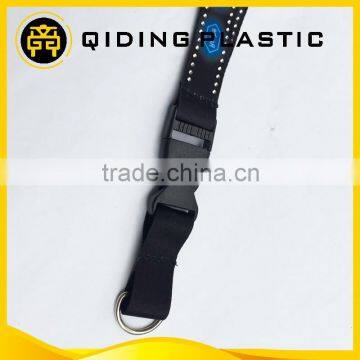 printed woven lanyard with key chain