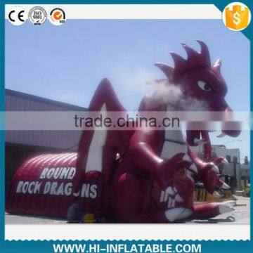 Bespoke Inflatable dragon Mascot Tunnel / inflatable sport tunnel for football,baseball