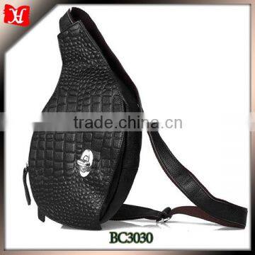 Hot sell fashion Men's Genuine Leather chest bag china wholesale